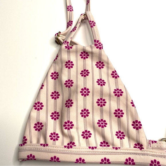 Tori Praver Striped Floral Bikini Top - Picture 4 of 11